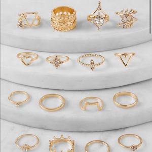 12 pc princess ring set